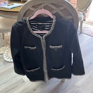 Talbots Navy Blue and White Jacket